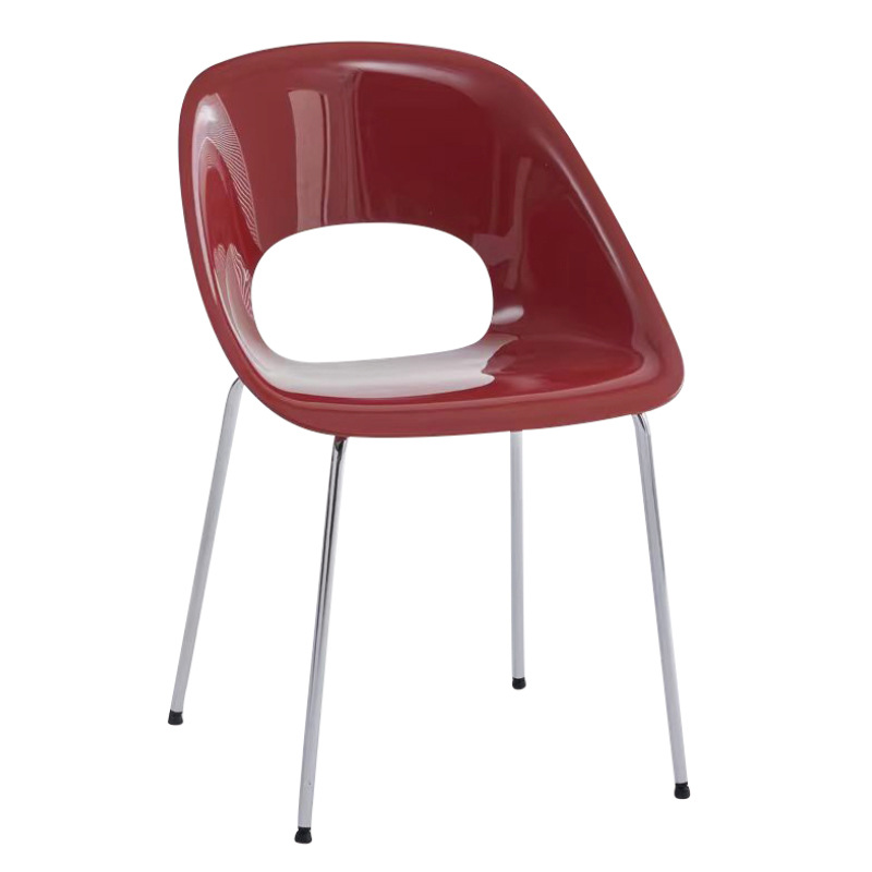 Red chair with open back